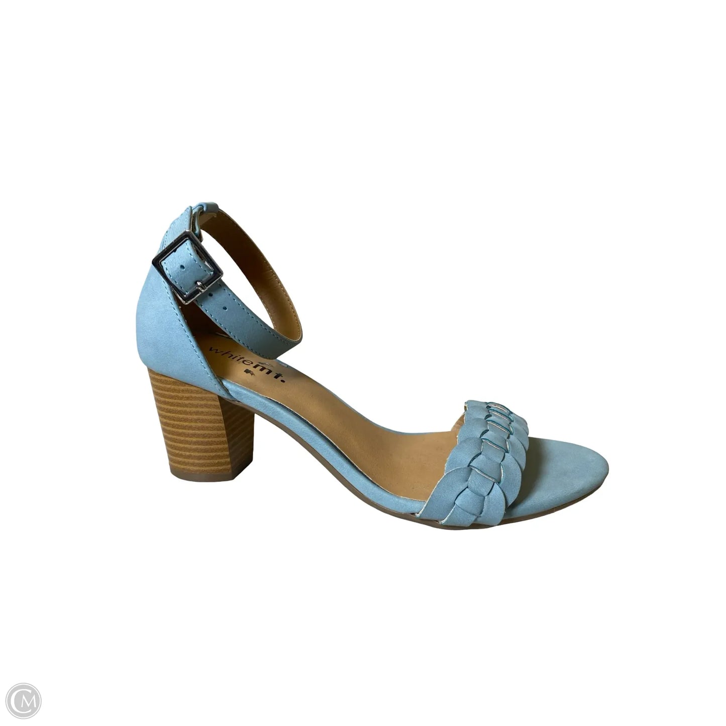 Sandals Heels Block By Clothes Mentor In Blue, Size: 7.5