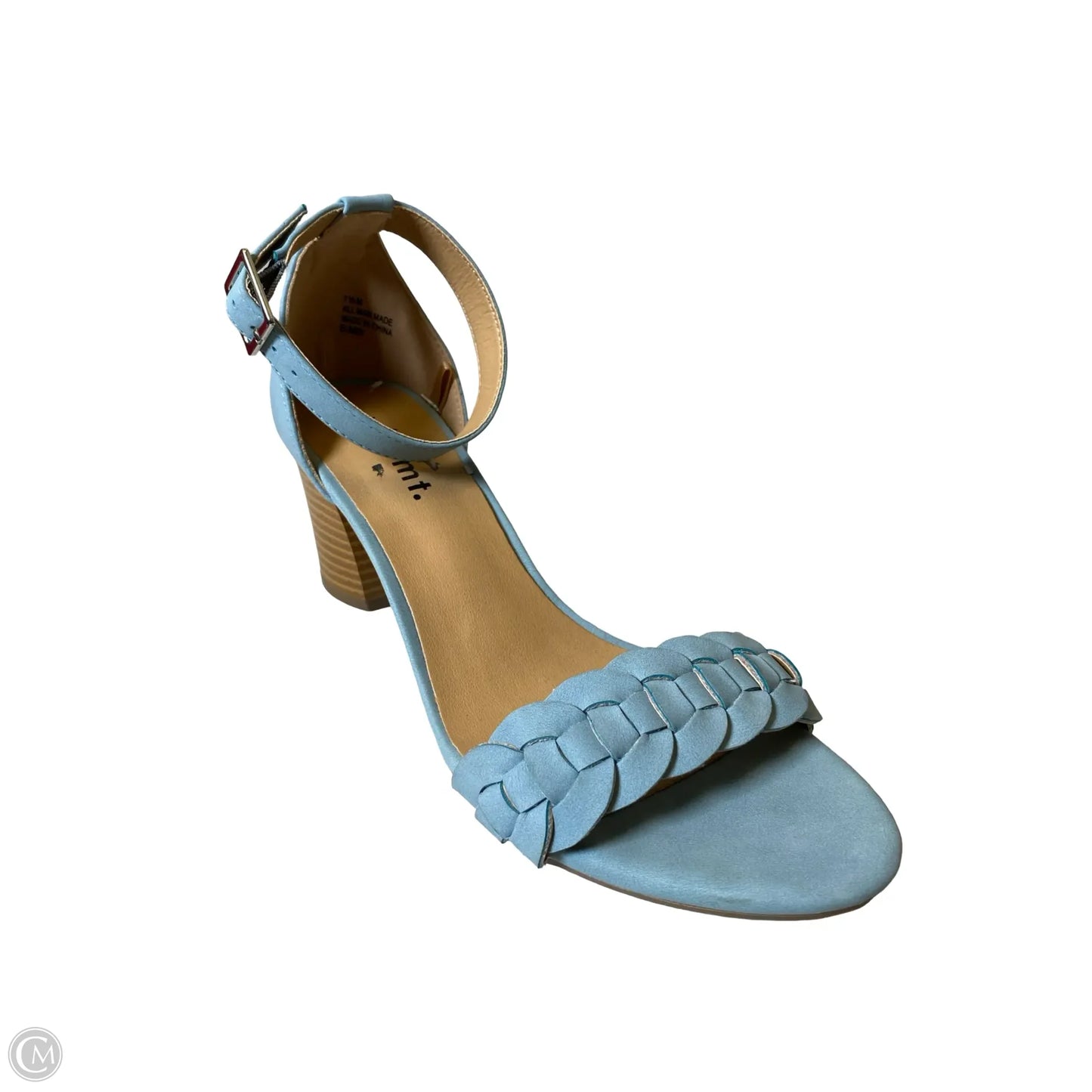 Sandals Heels Block By Clothes Mentor In Blue, Size: 7.5