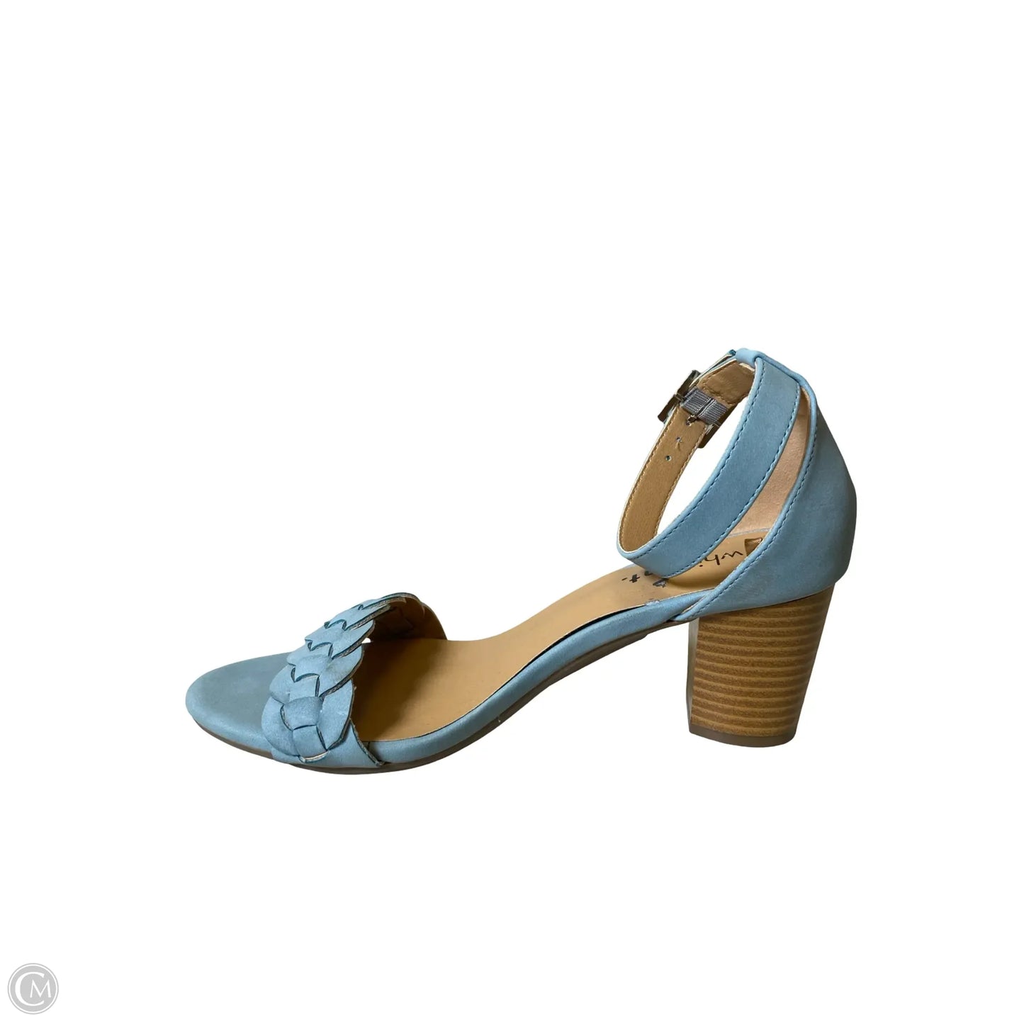 Sandals Heels Block By Clothes Mentor In Blue, Size: 7.5