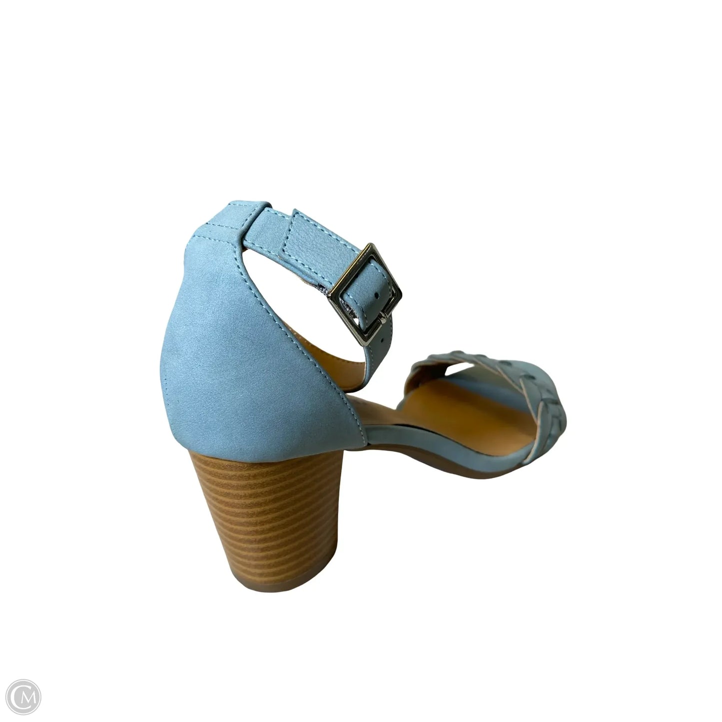 Sandals Heels Block By Clothes Mentor In Blue, Size: 7.5