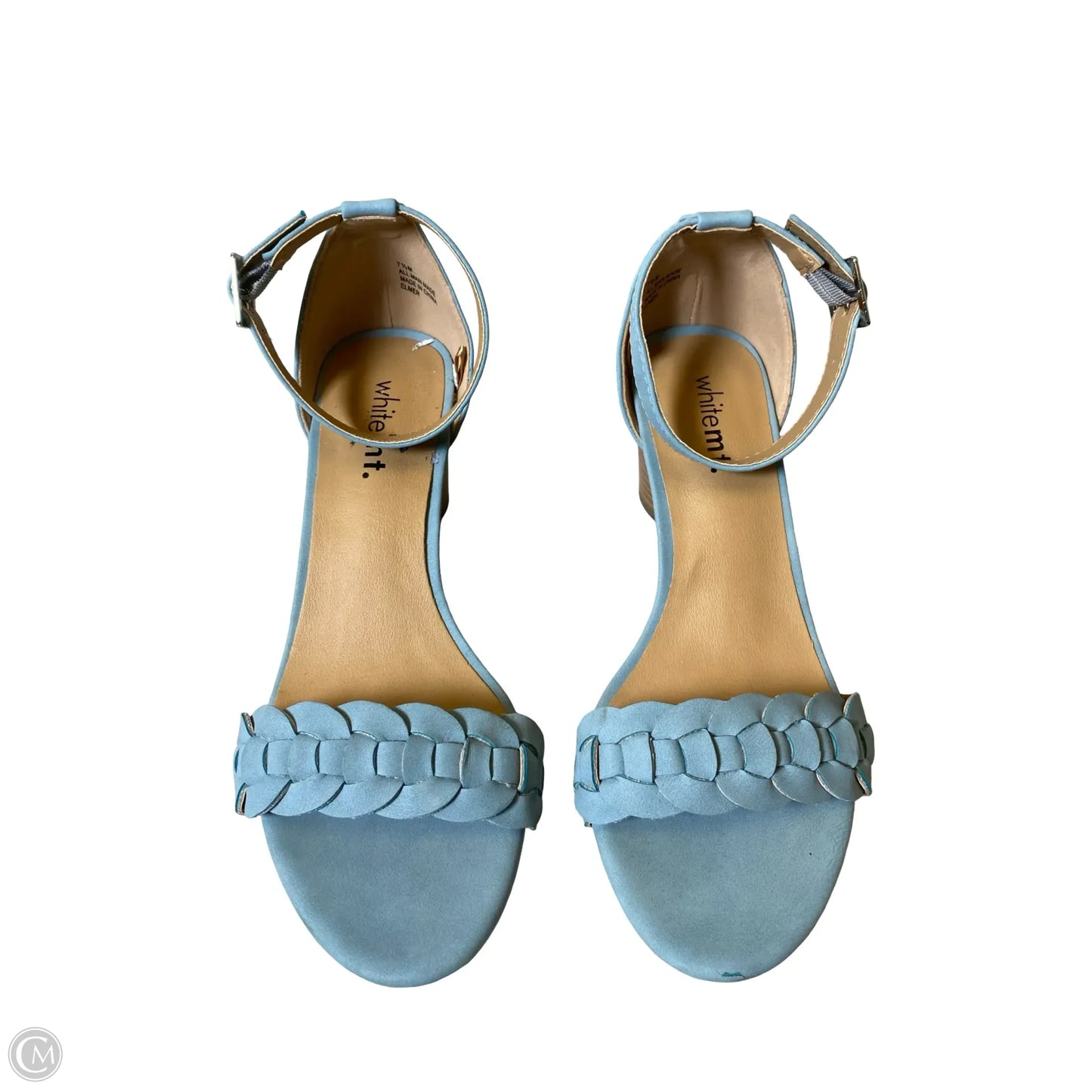 Sandals Heels Block By Clothes Mentor In Blue, Size: 7.5