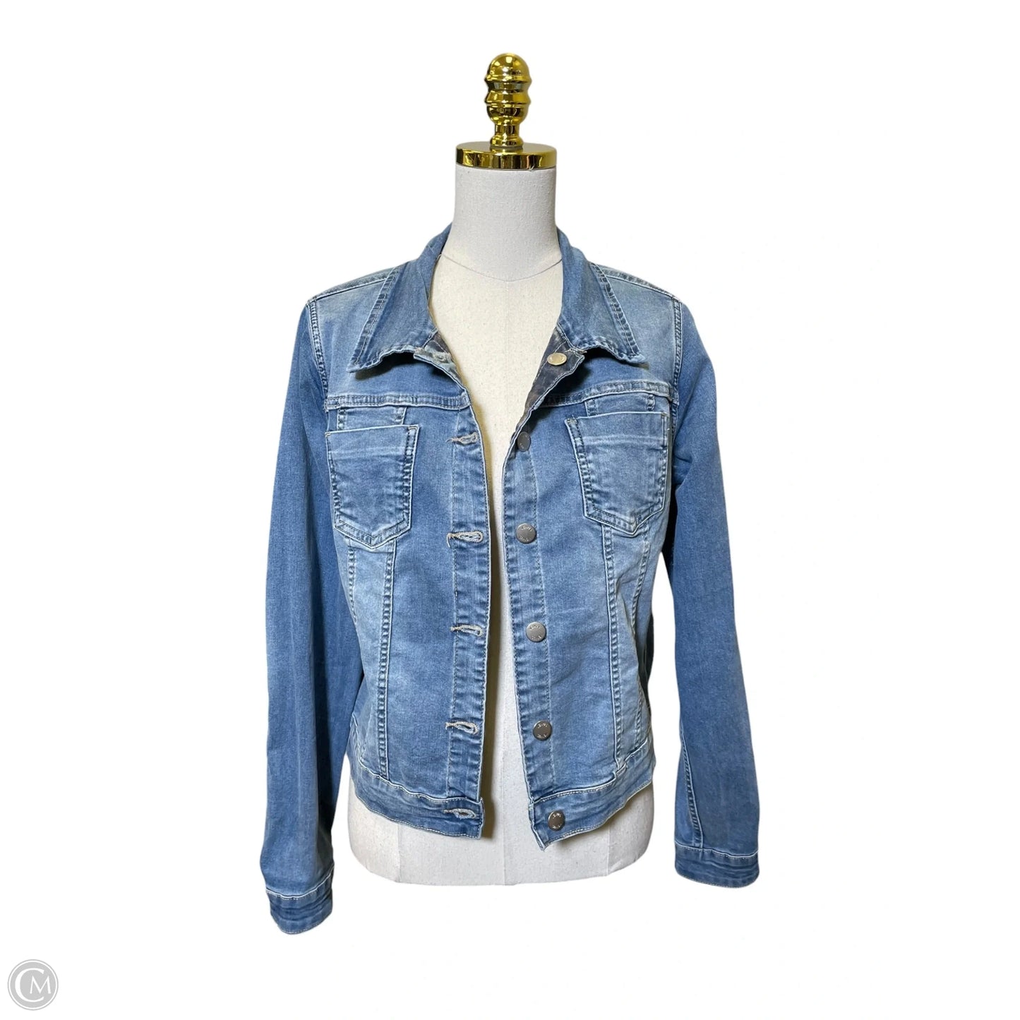 Jacket Denim By Clothes Mentor In Blue, Size: S