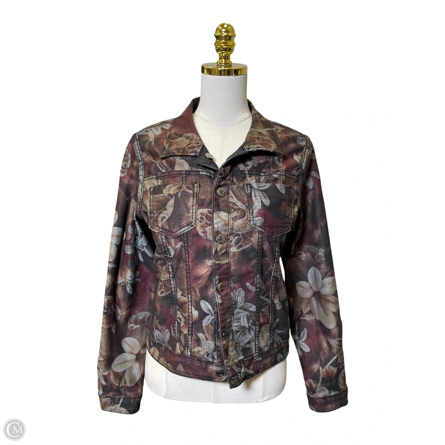 Jacket Denim By Clothes Mentor In Black, Size: S