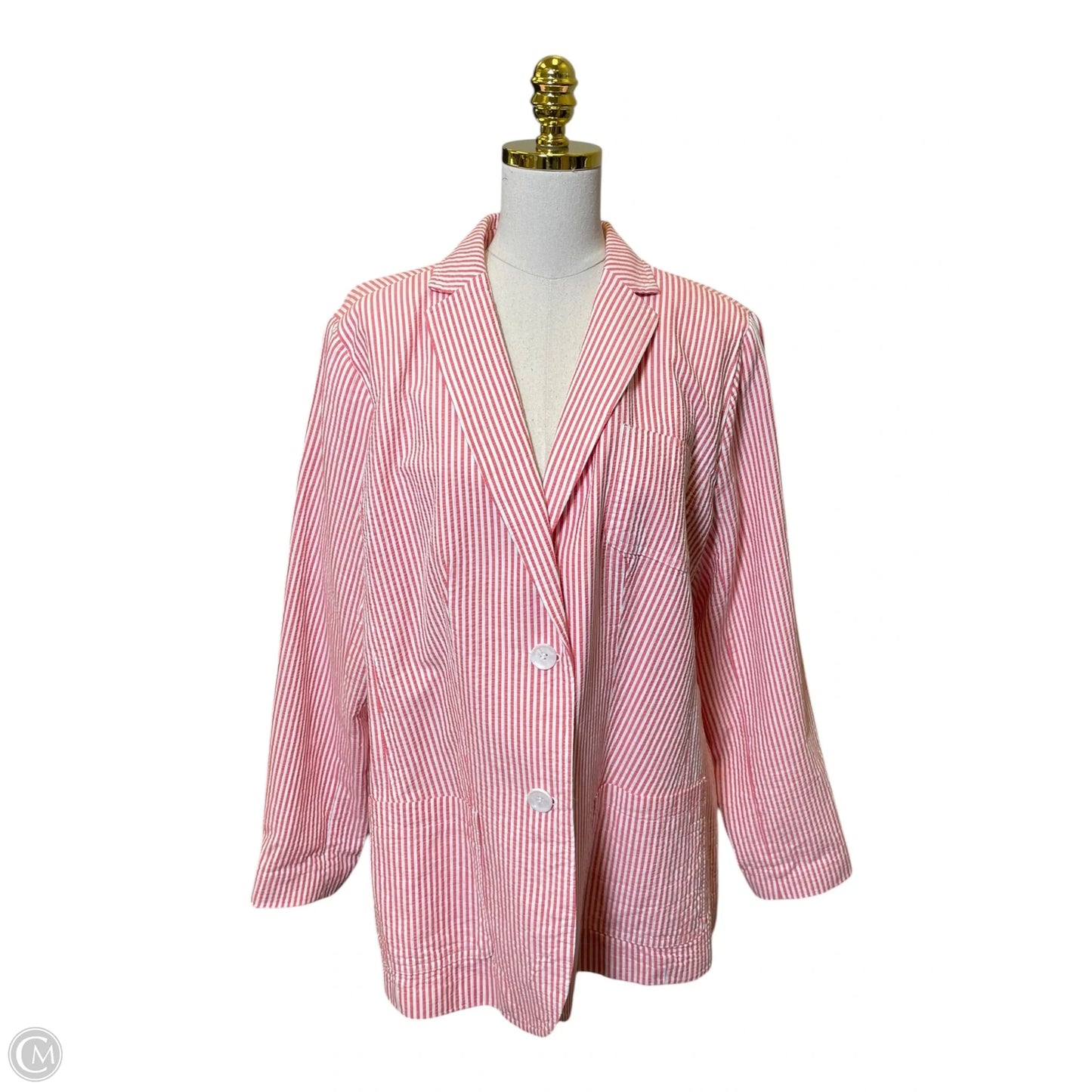 Blazer By Talbots In Striped Pattern, Size: Xl