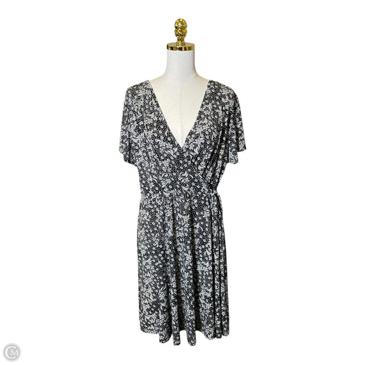 Dress Casual Midi By Kaileigh In Black & Cream, Size: 3x