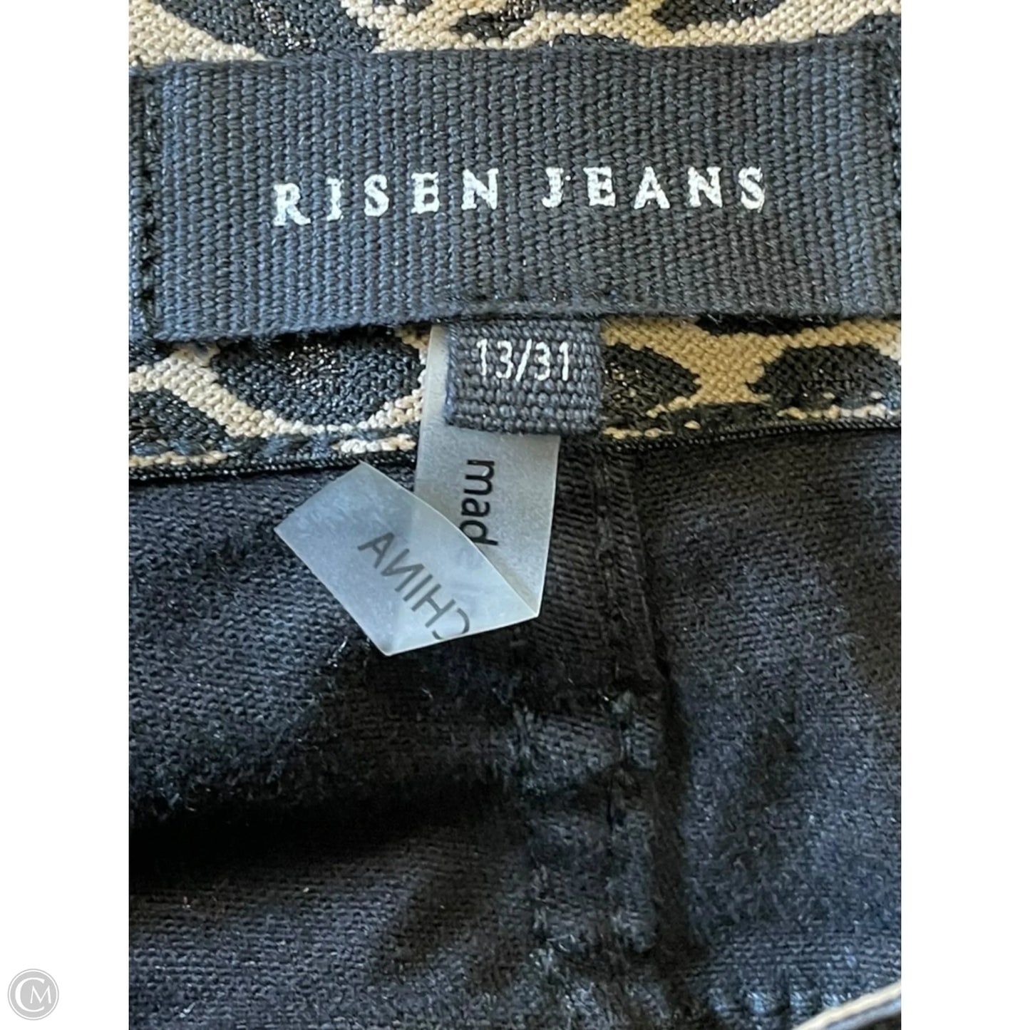 Jeans Straight By Risen In Black, Size: 12