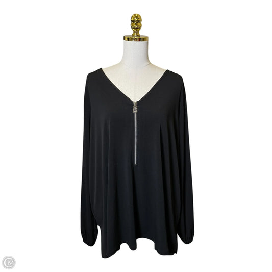 Top Long Sleeve Designer By Michael Kors In Black, Size: 3x