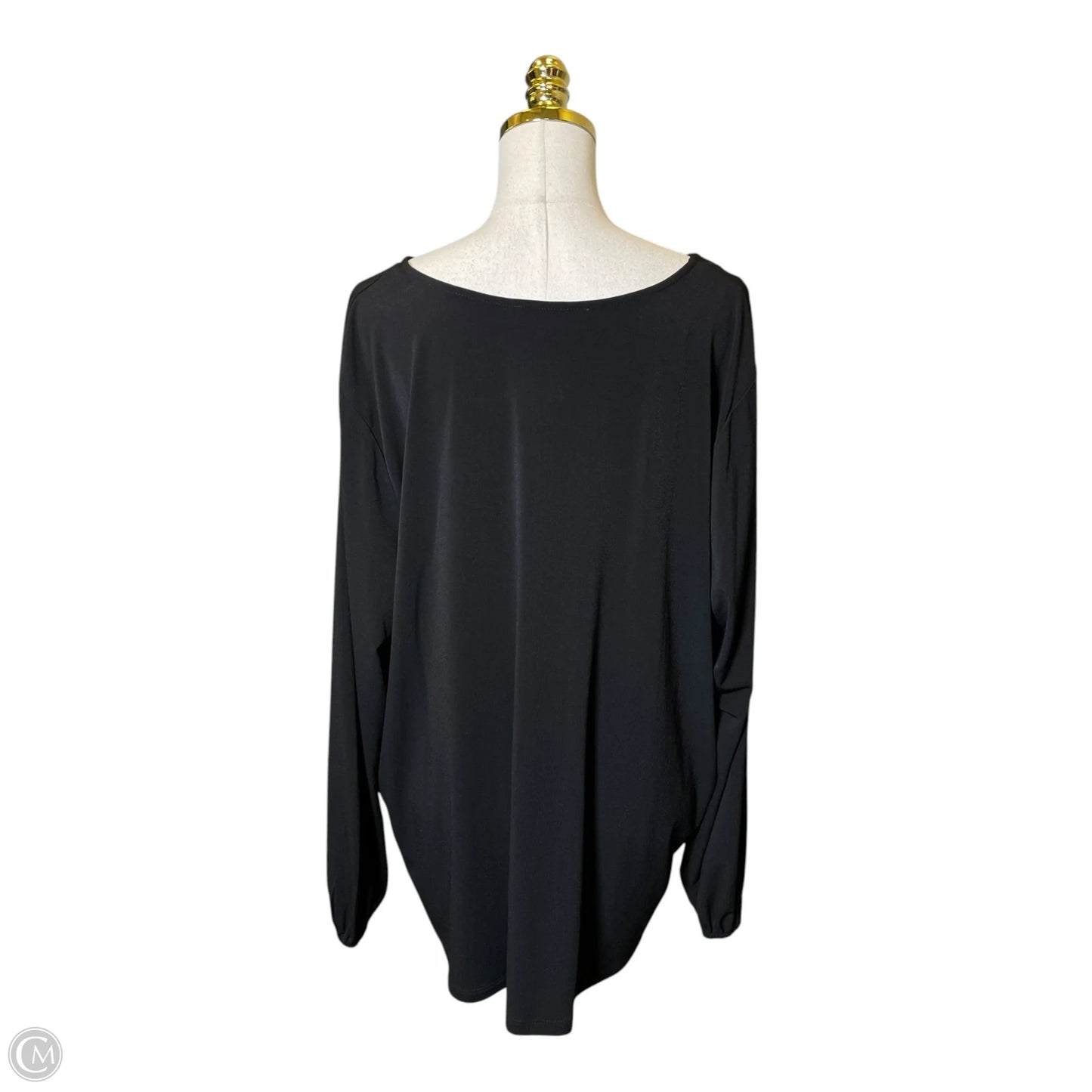 Top Long Sleeve Designer By Michael Kors In Black, Size: 3x