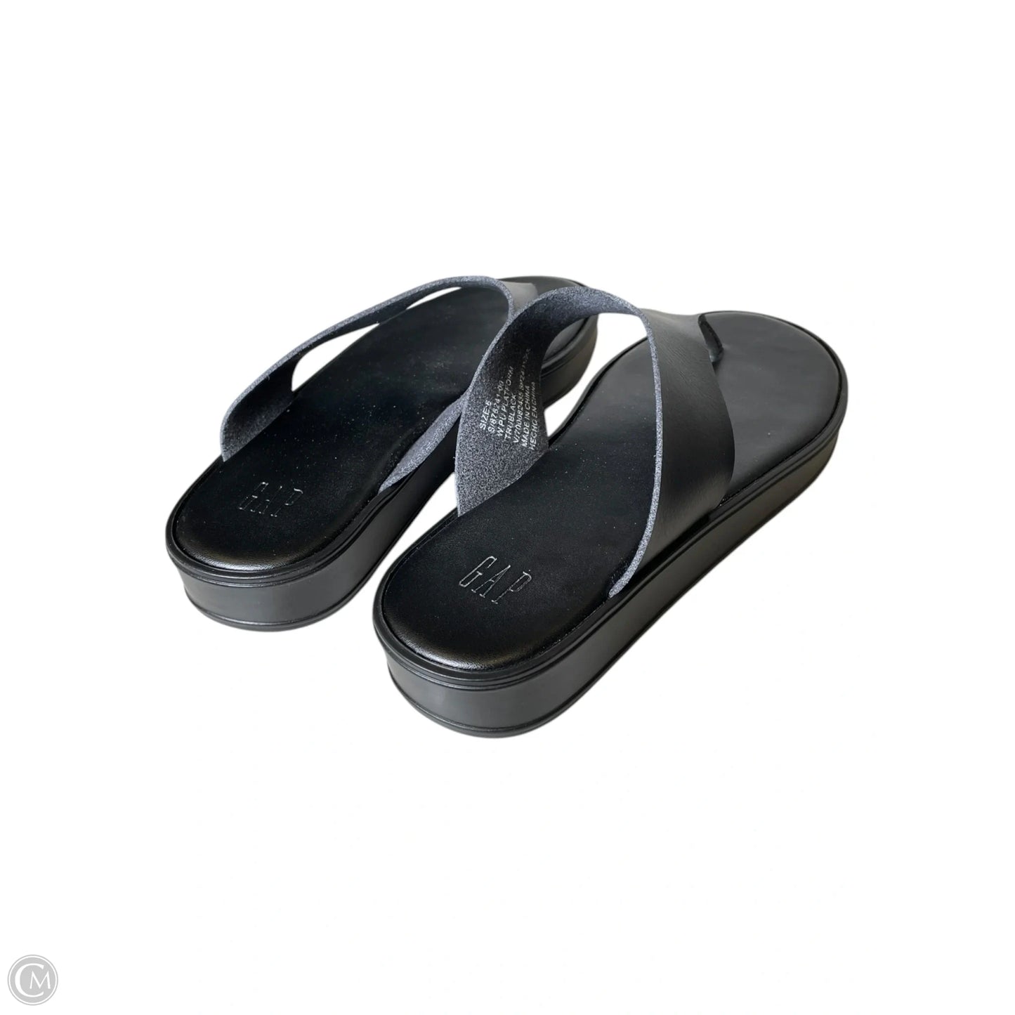 Sandals Flip Flops By Gap In Black, Size: 6