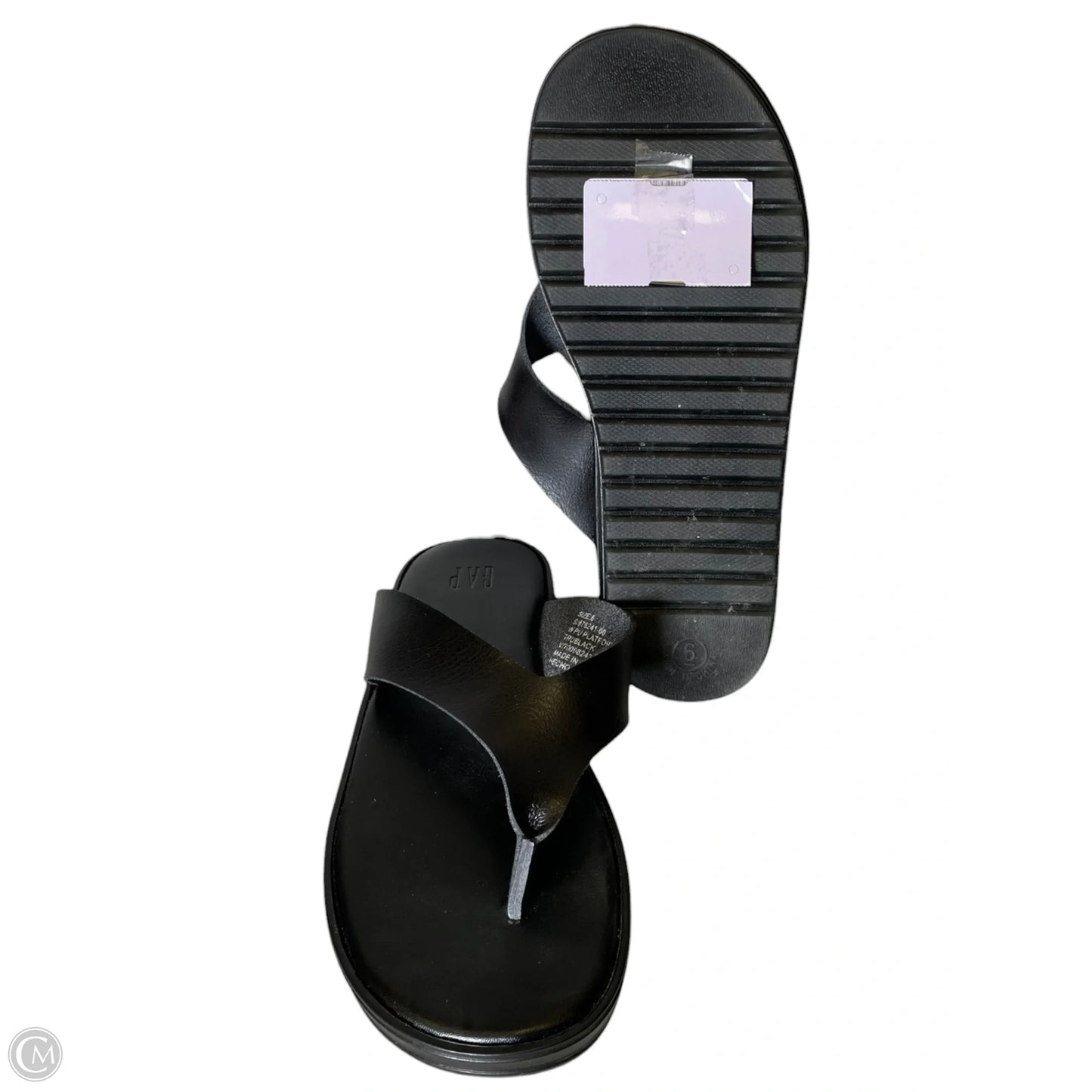 Sandals Flip Flops By Gap In Black, Size: 6