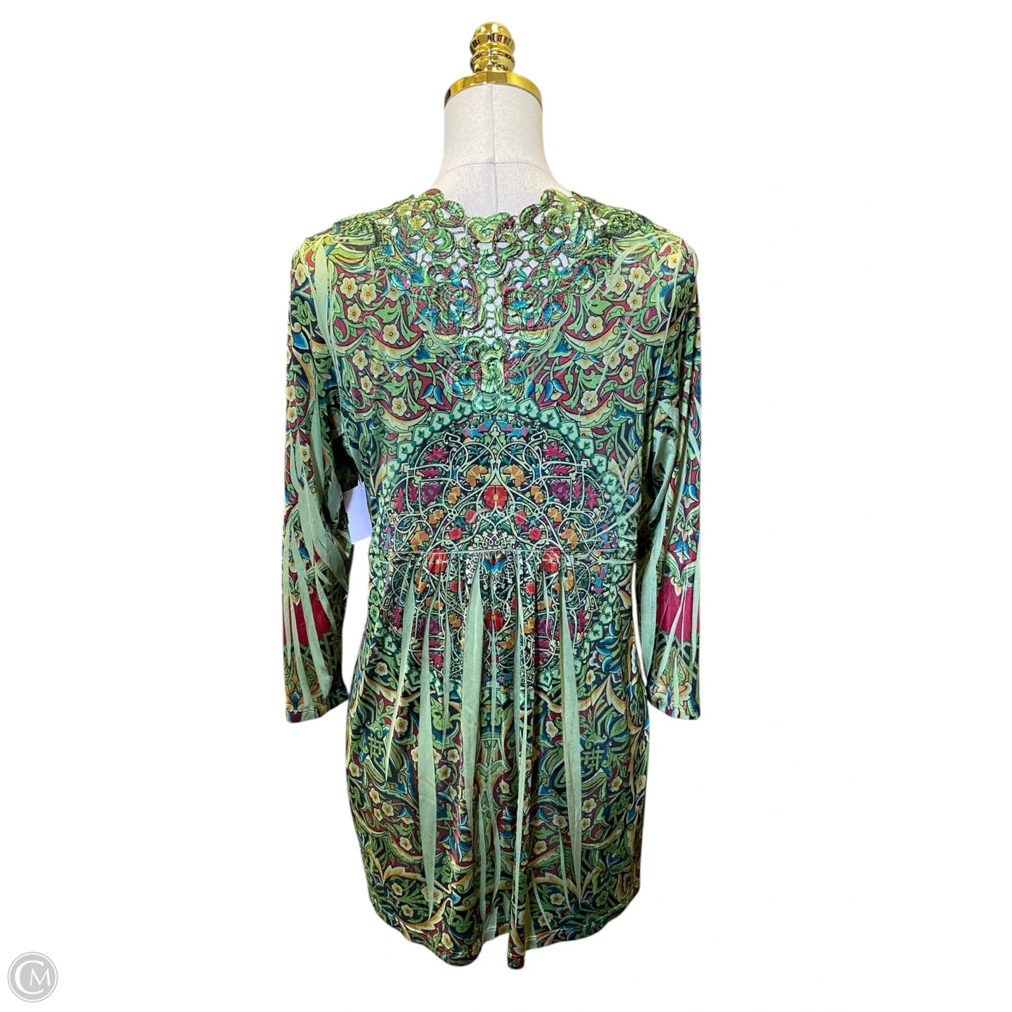 Top Long Sleeve By One World In Green, Size: L