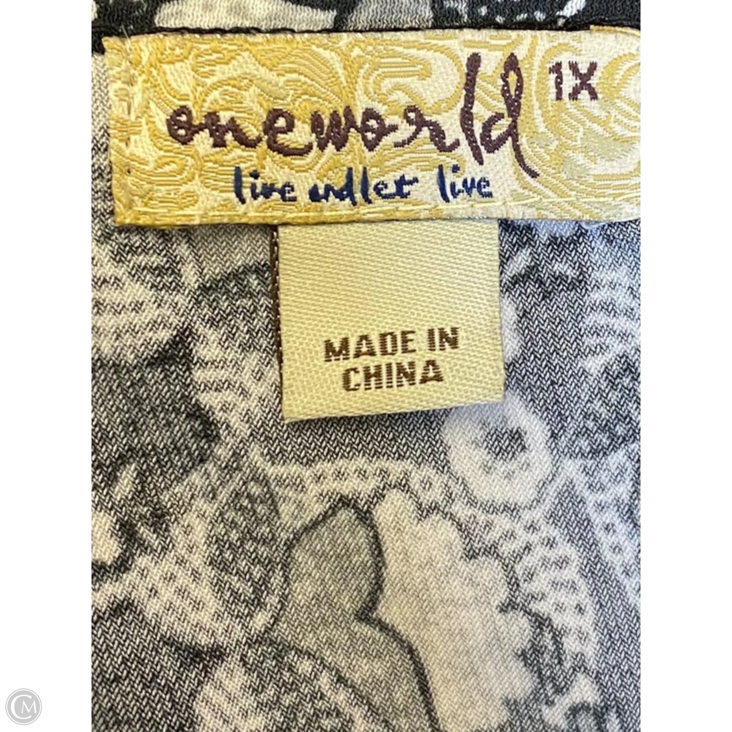 Dress Casual Midi By One World In Black & White, Size: 1x