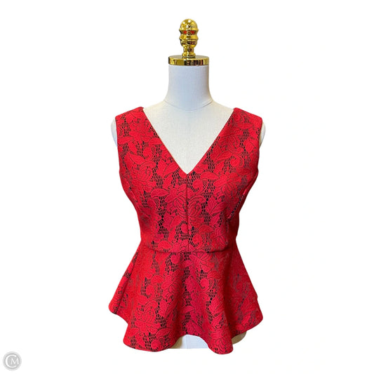 Top Sleeveless By Clothes Mentor In Red, Size: S