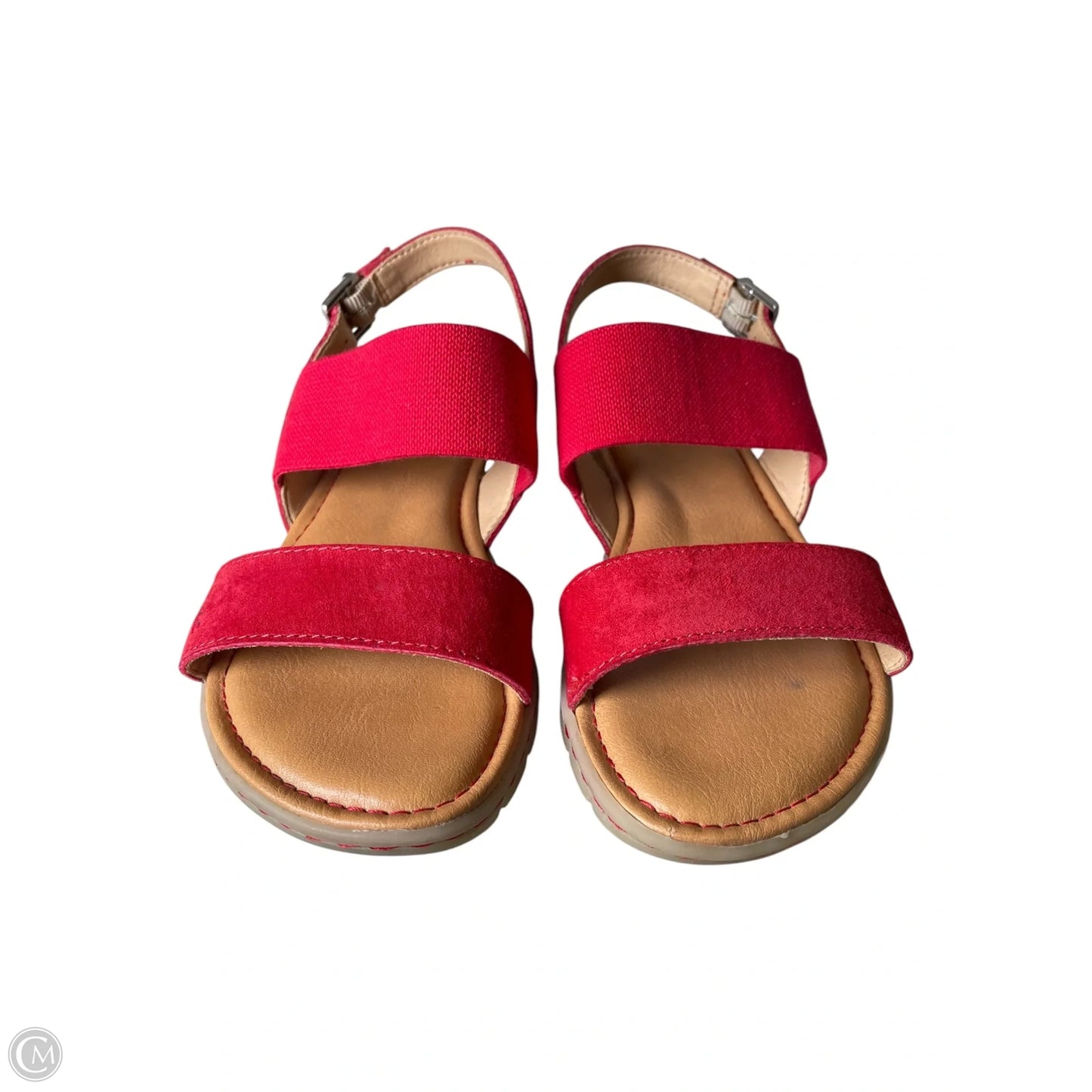 Sandals Flats By Boc In Red & Tan, Size: 7