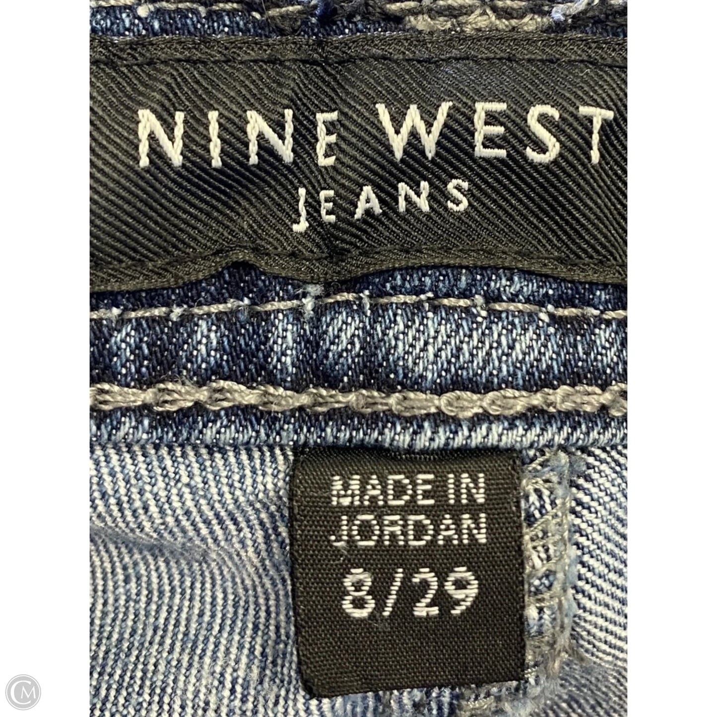 Jeans Flared By Nine West In Blue Denim, Size: 8