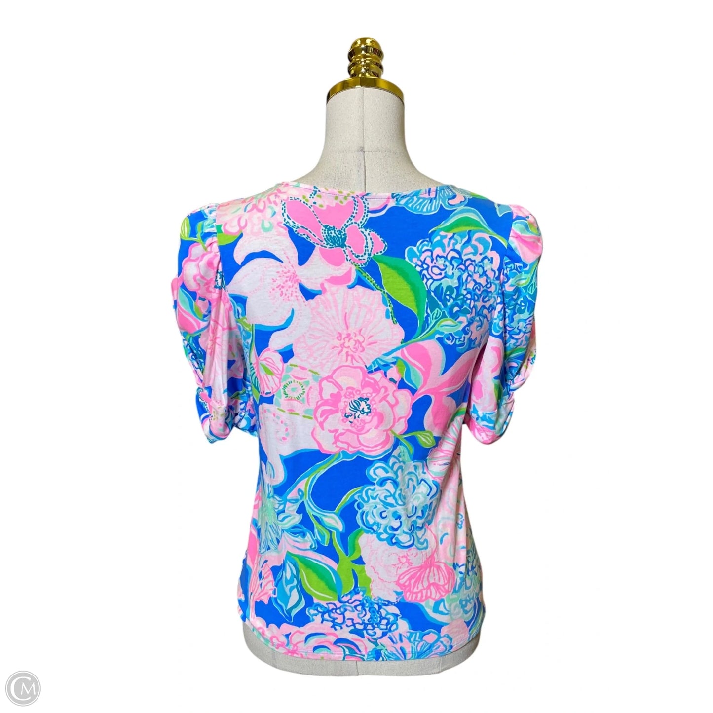 Top 3/4 Sleeve Designer By Lilly Pulitzer In Floral Print, Size: Xs