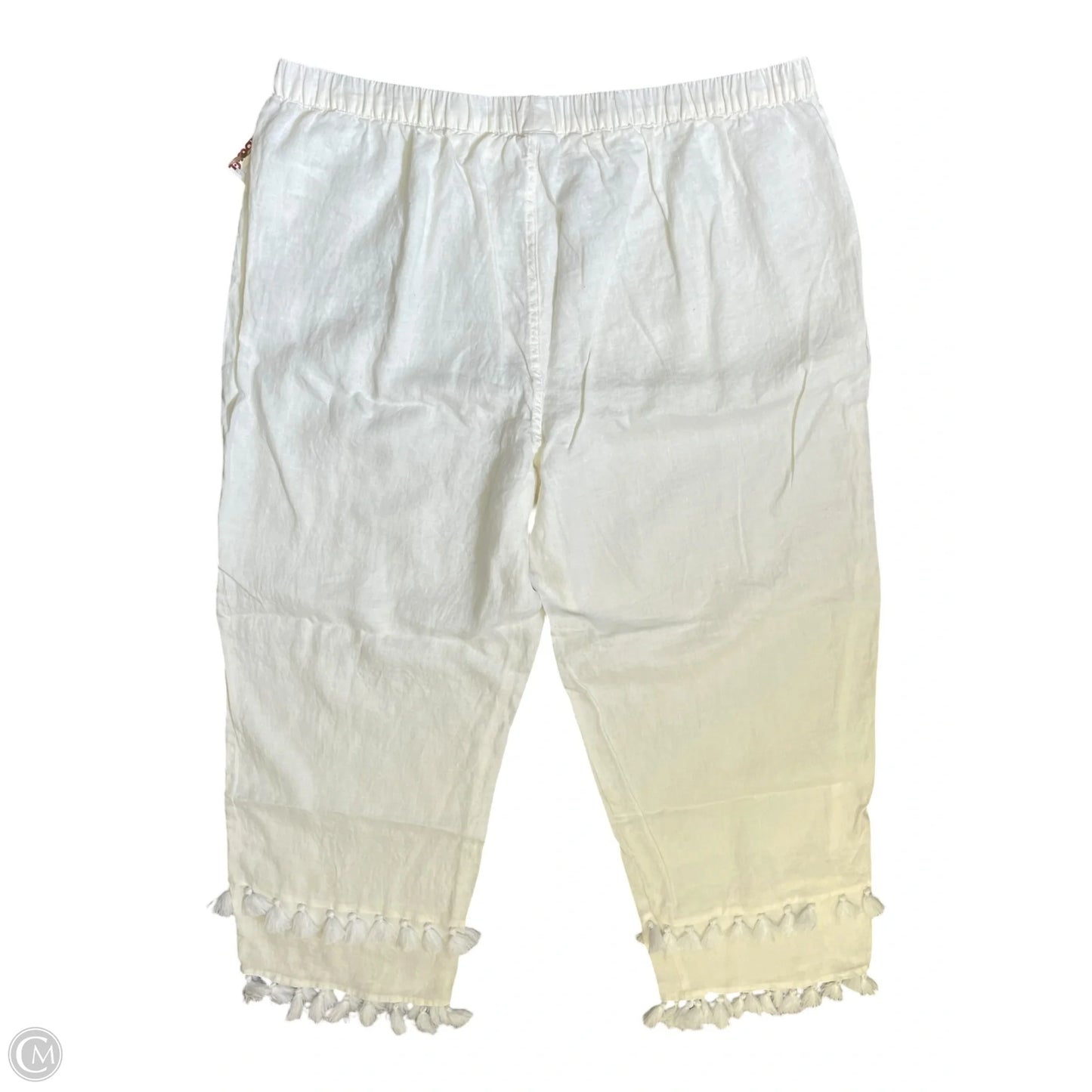 Pants Linen By Cynthia Rowley In Cream, Size: Xl