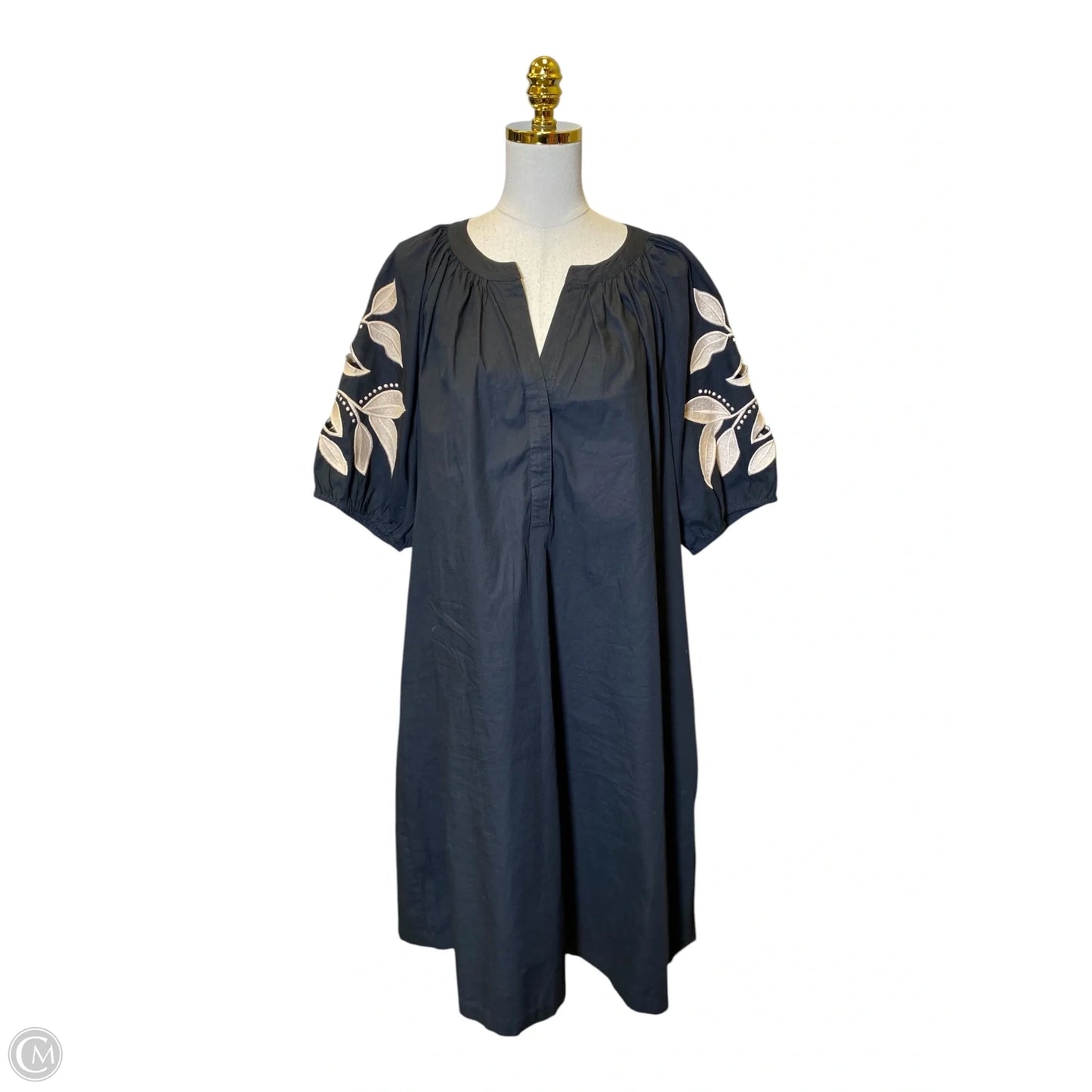 Dress Casual Midi By Chicos In Black & Brown, Size: 4