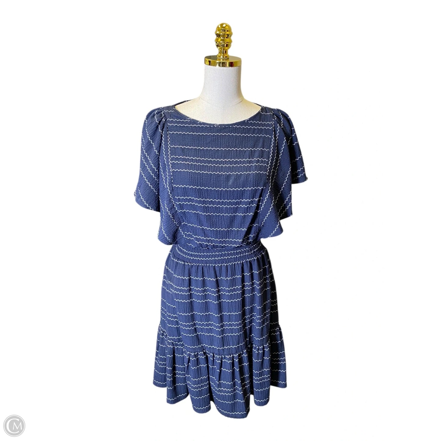 Dress Casual Midi By Dkny In Blue, Size: S