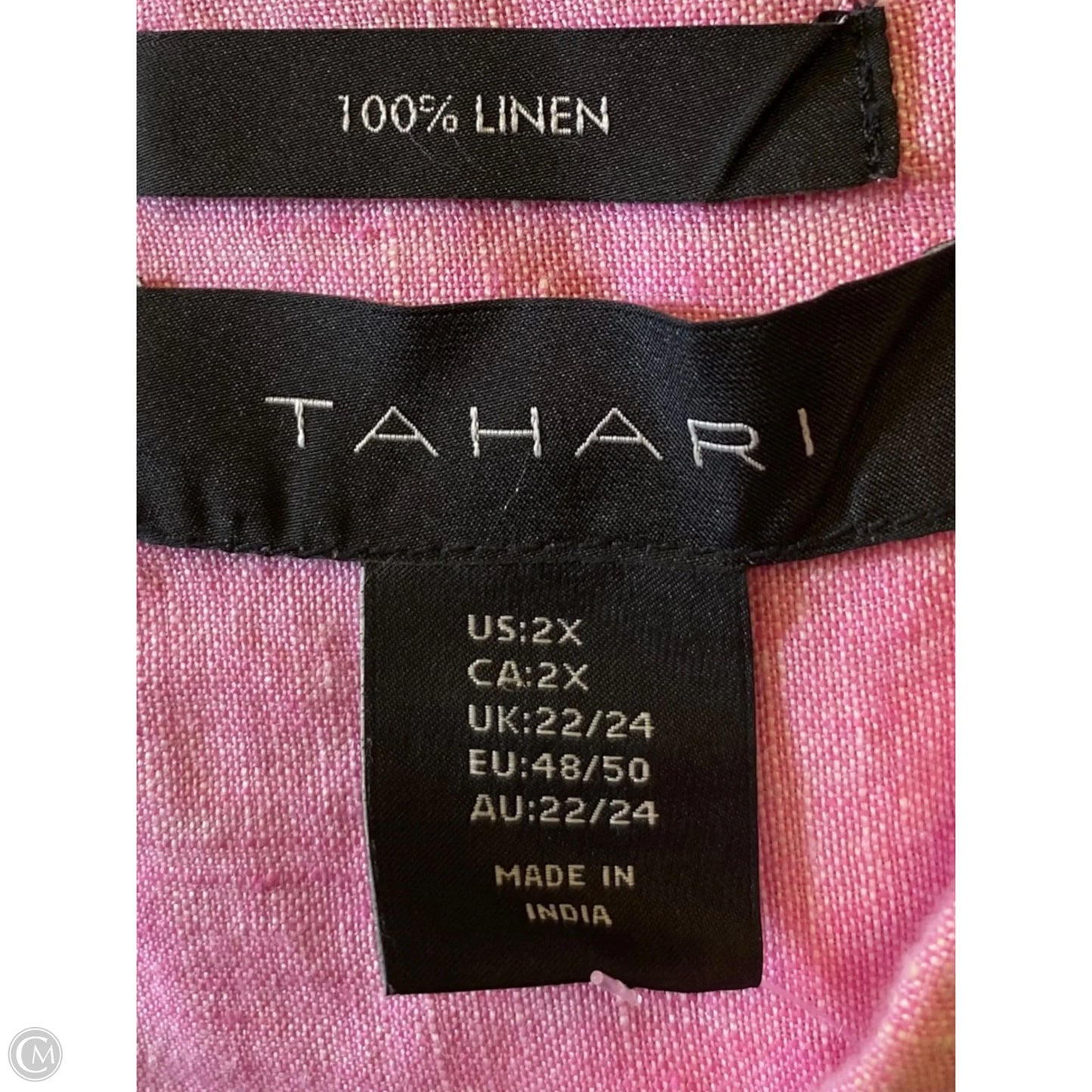 Top Long Sleeve By Tahari In Pink, Size: 2x