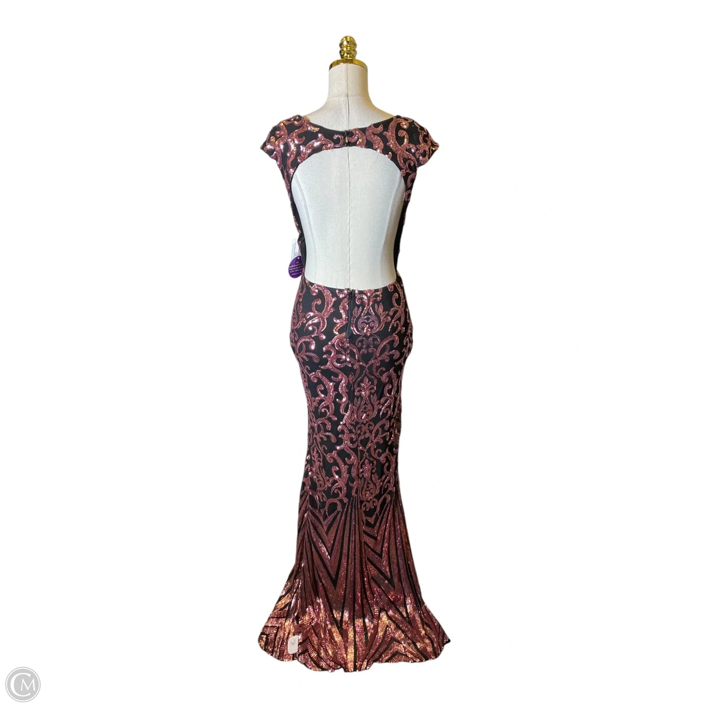 Dress Casual Maxi By Windsor In Black & Pink, Size: S