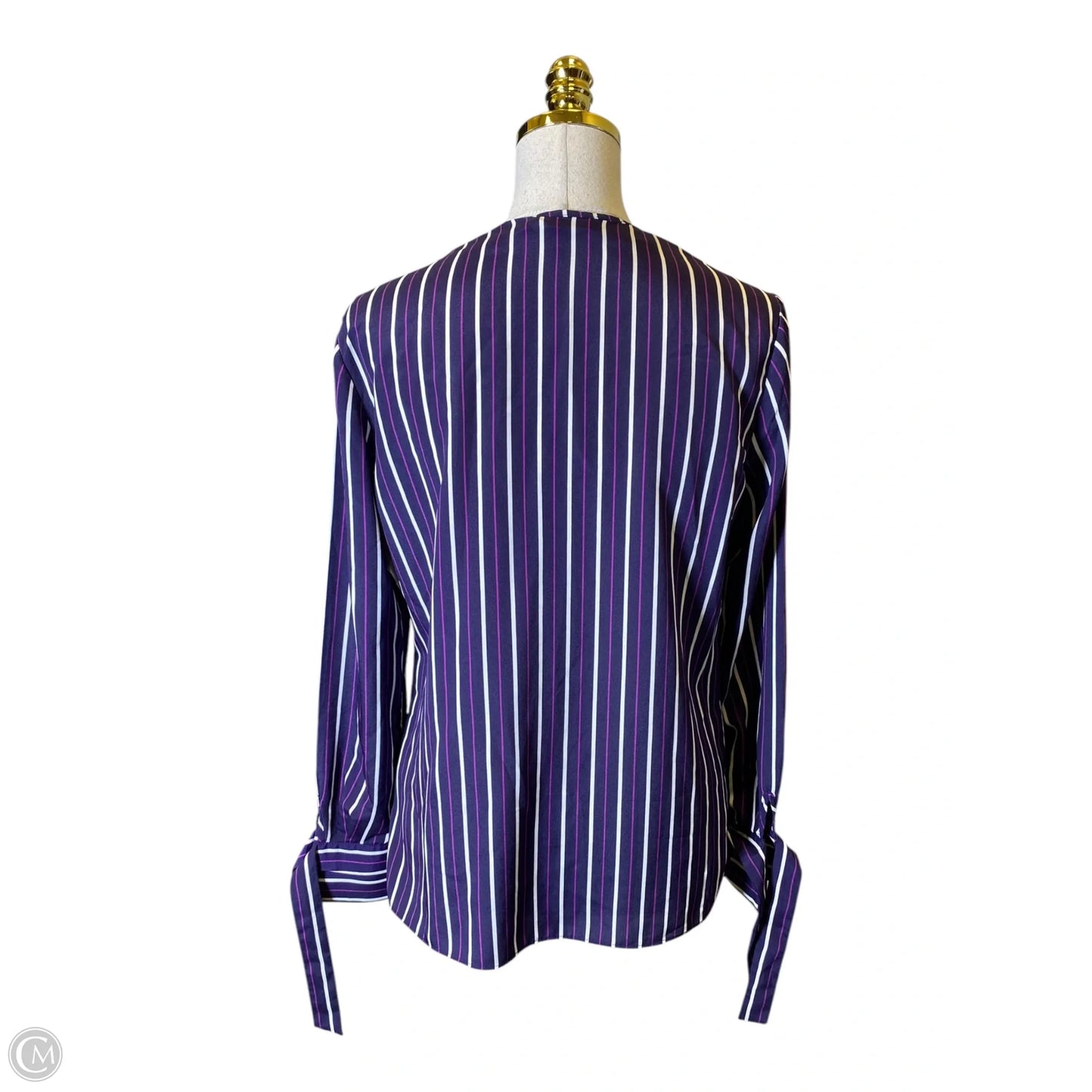 Top Long Sleeve By Banana Republic In Striped Pattern, Size: S