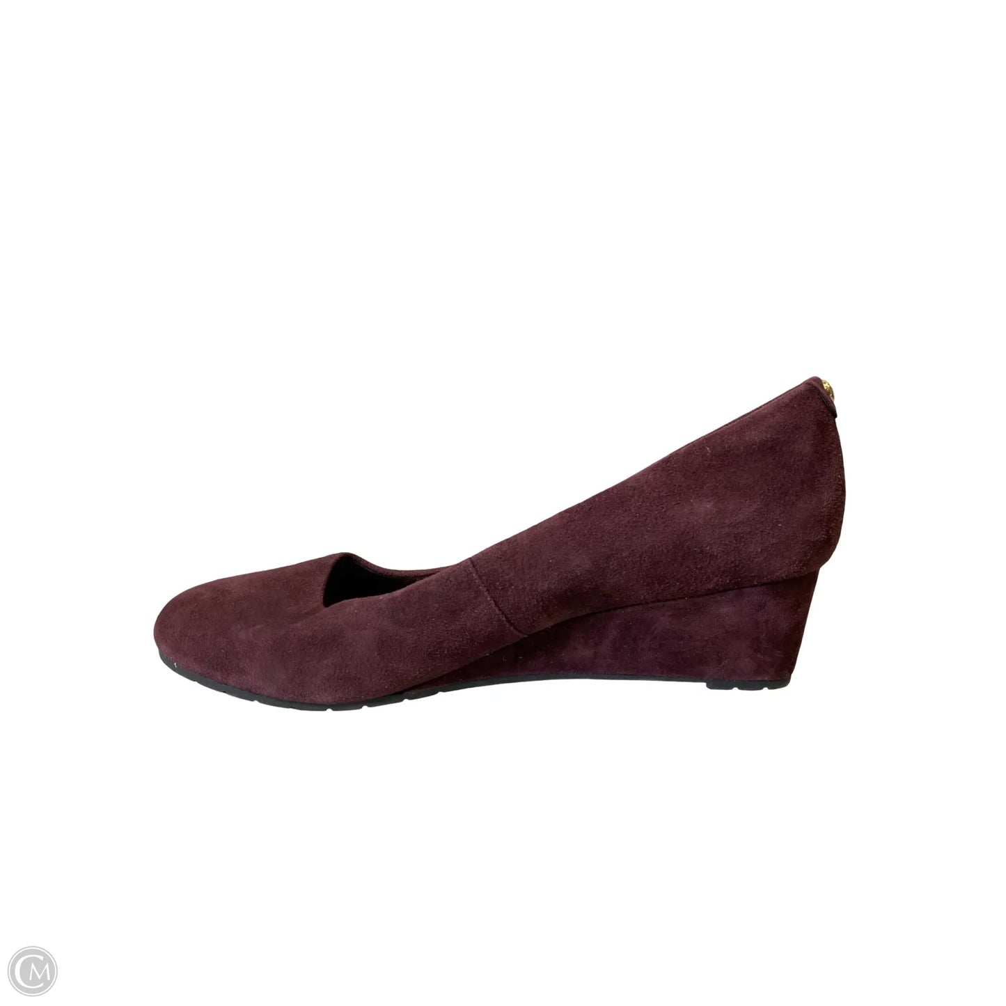 Shoes Heels Wedge By Clarks In Maroon, Size: 8
