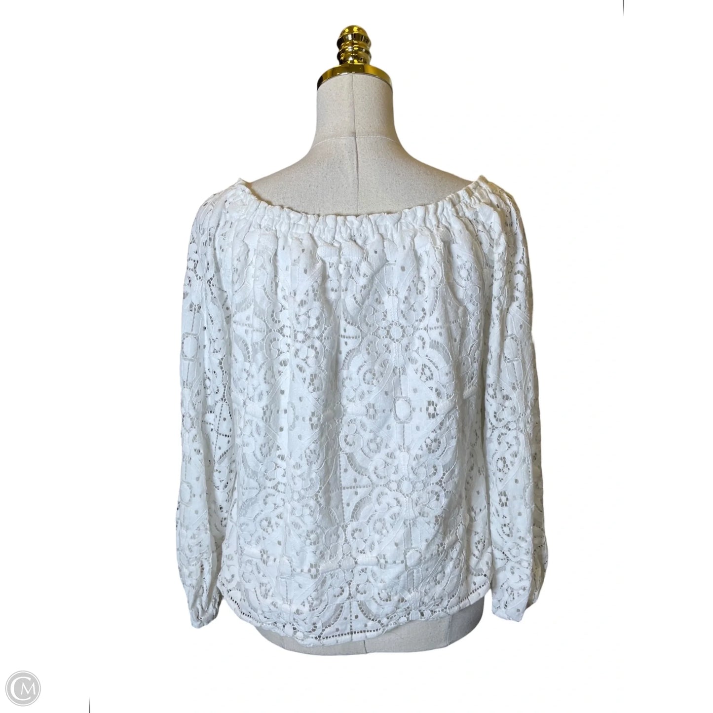 Top Long Sleeve By White House Black Market In White, Size: L