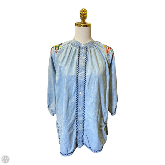 Top Long Sleeve By Lucky Brand In Blue, Size: S