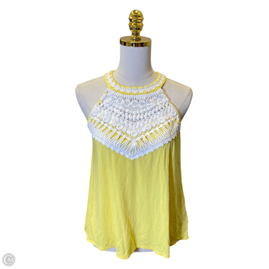 Top Short Sleeve Designer By Lilly Pulitzer In Yellow, Size: S
