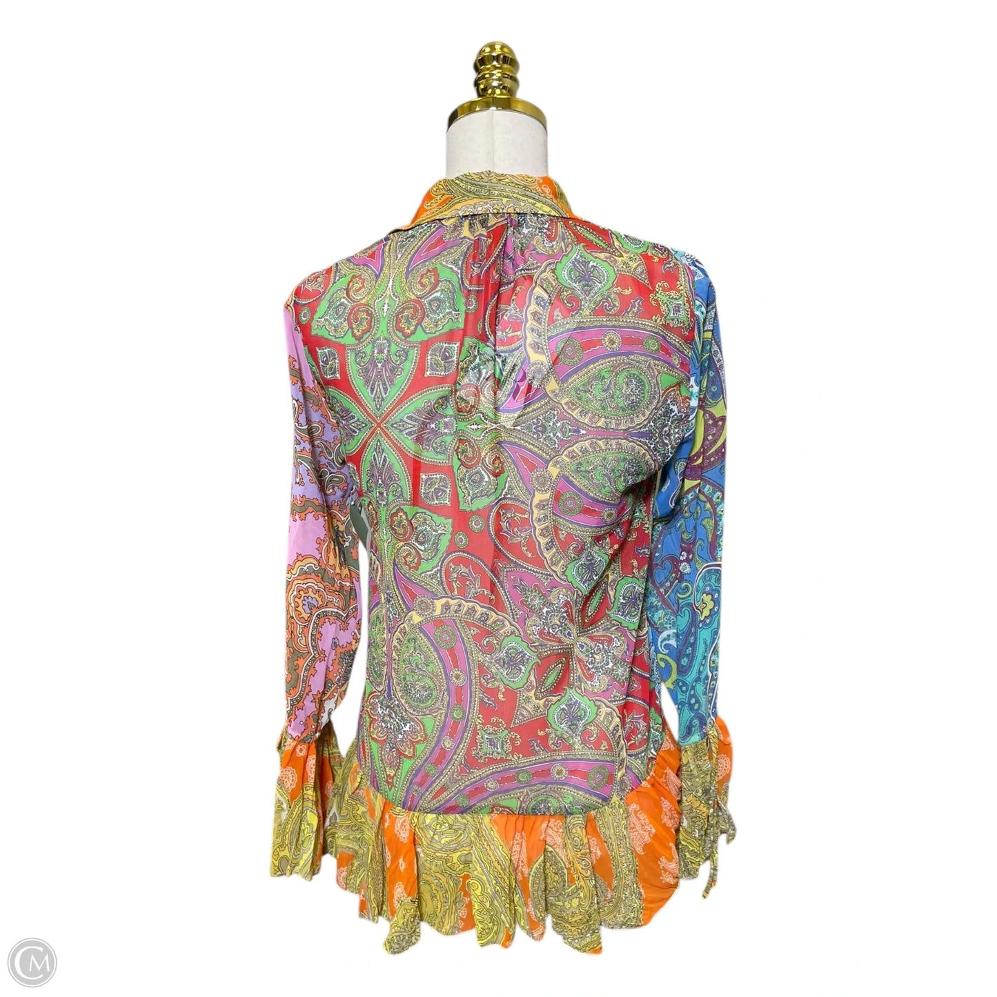 Top Long Sleeve By Zara In Multi-colored, Size: M