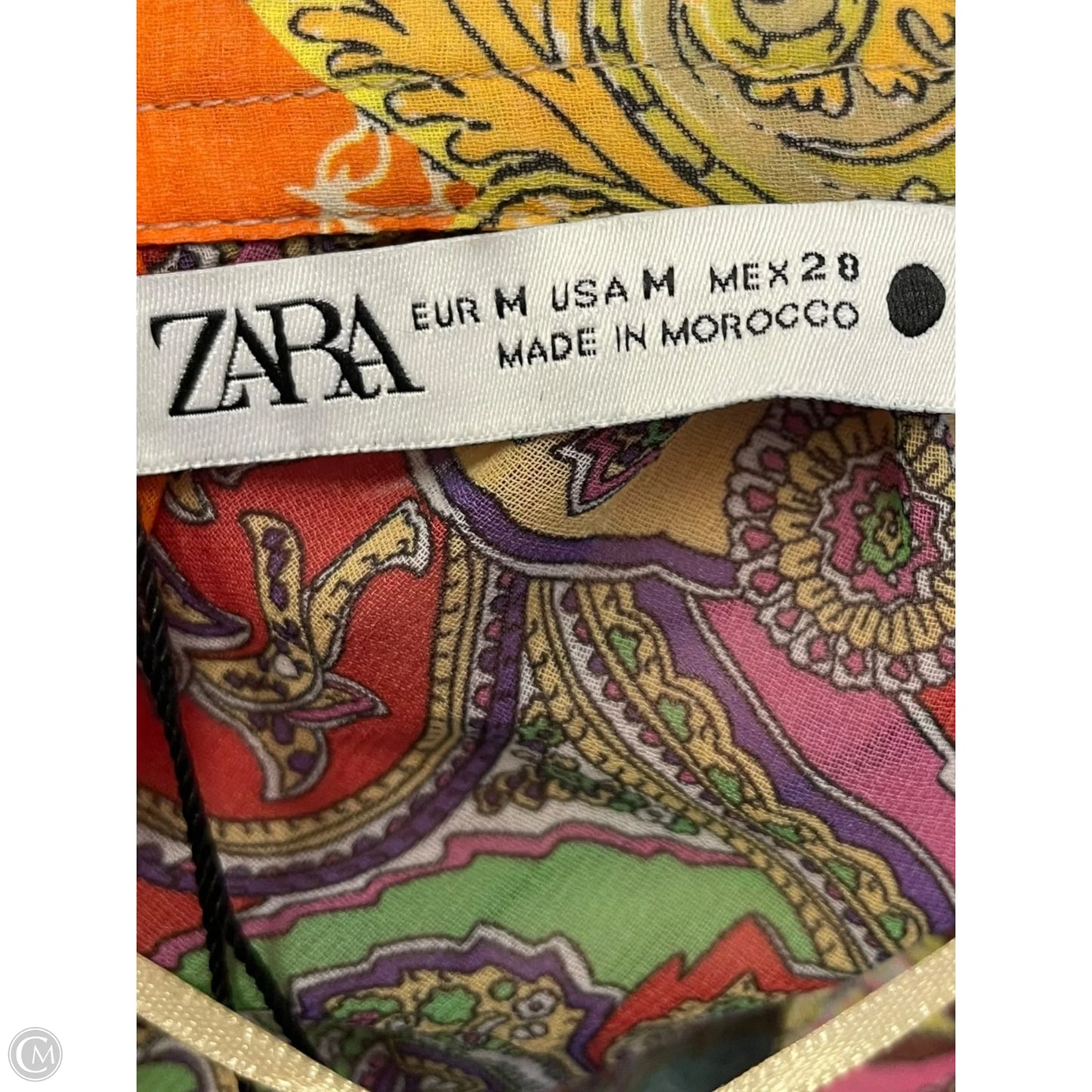 Top Long Sleeve By Zara In Multi-colored, Size: M
