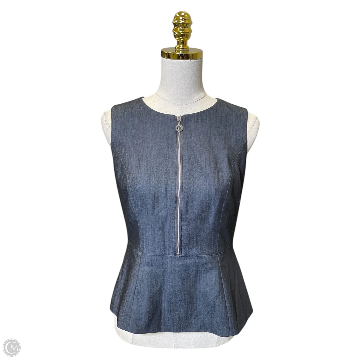 Top Sleeveless By Calvin Klein In Grey, Size: 6