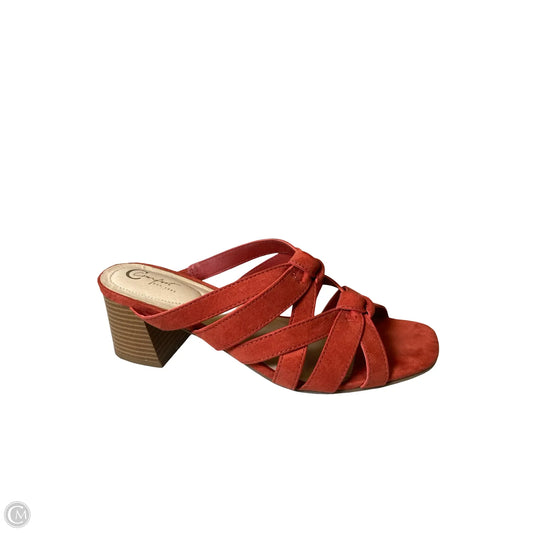 Shoes Heels Block By Clothes Mentor In Orange, Size: 9
