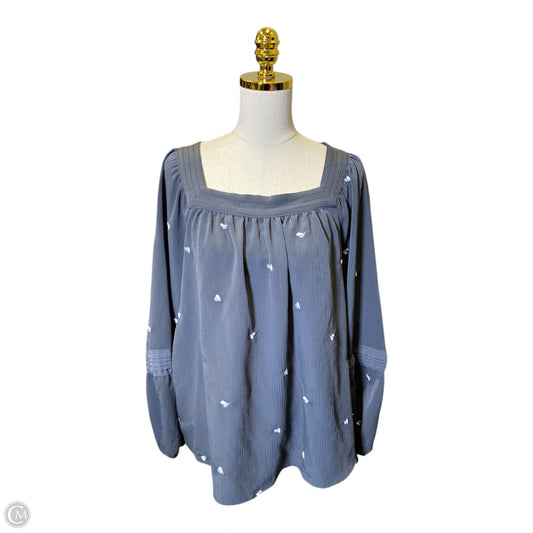 Top Long Sleeve By Lc Lauren Conrad In Grey, Size: Xxl