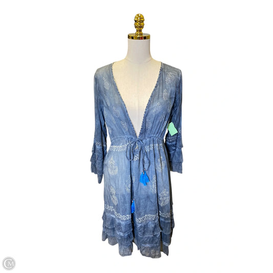 Dress Casual Midi By Clothes Mentor In Blue, Size: L