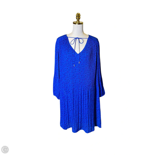 Dress Casual Midi By Skies Are Blue In Blue, Size: 2x