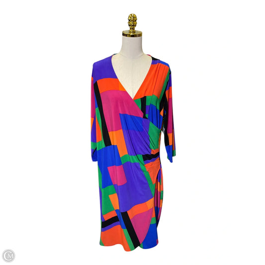 Dress Casual Midi By Lauren By Ralph Lauren In Multi-colored, Size: 2x
