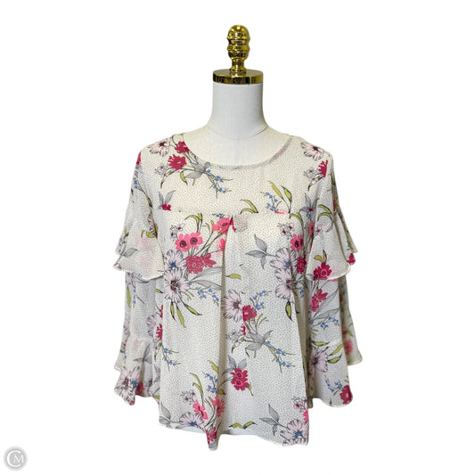 Top Long Sleeve By Clothes Mentor In Floral Print, Size: S