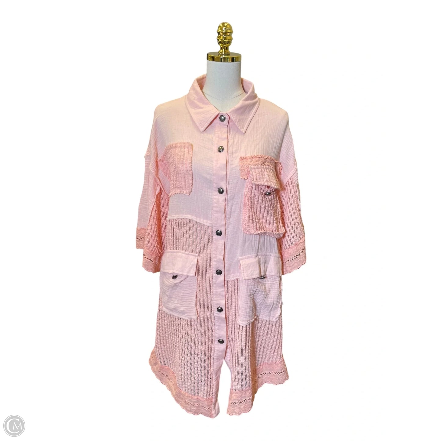 Dress Casual Midi By Pol In Pink, Size: L