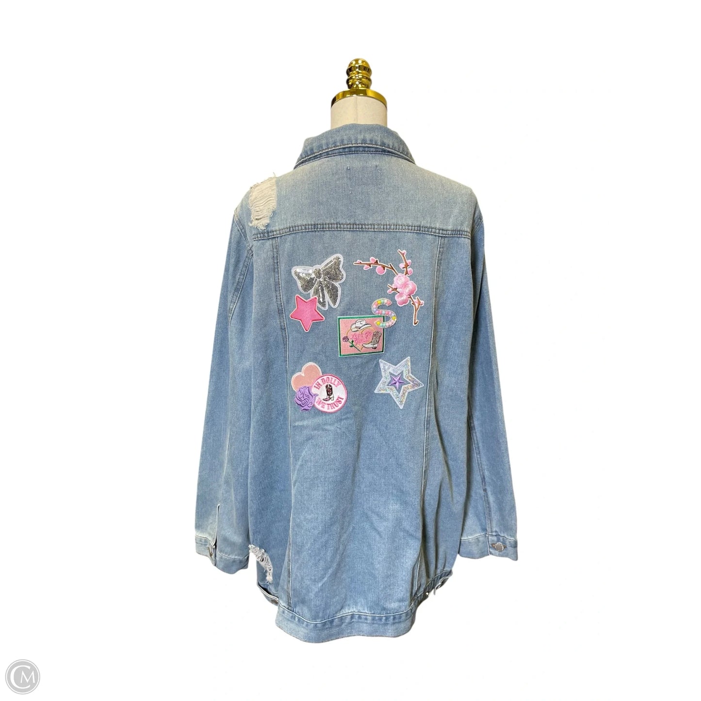 Jacket Denim By Ci Sono In Blue, Size: 3x