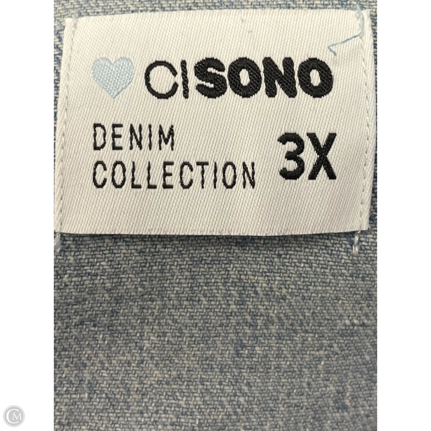 Jacket Denim By Ci Sono In Blue, Size: 3x