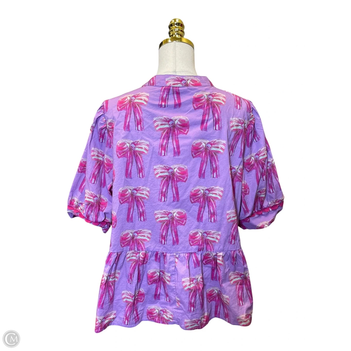 Top Short Sleeve By Entro In Pink & Purple, Size: 2x