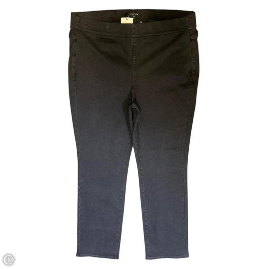 Jeans Straight By Sculpture Silk In Black, Size: 1x
