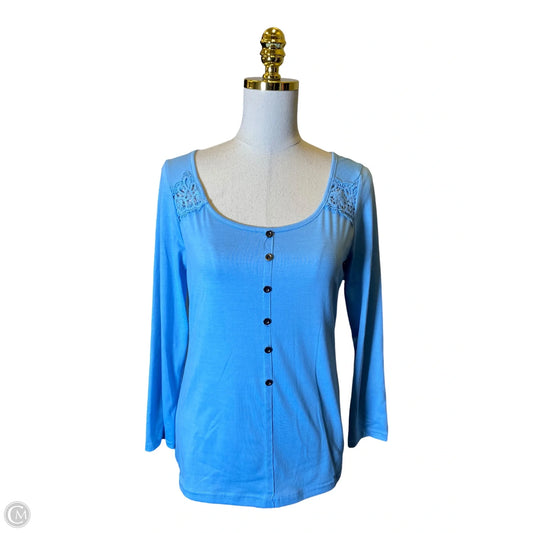 Top Long Sleeve By Clothes Mentor In Blue, Size: L