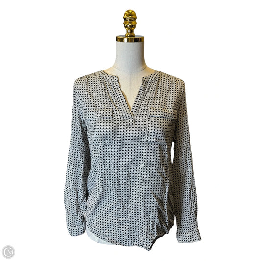 Top Long Sleeve By Dalia In Black & White, Size: Xs