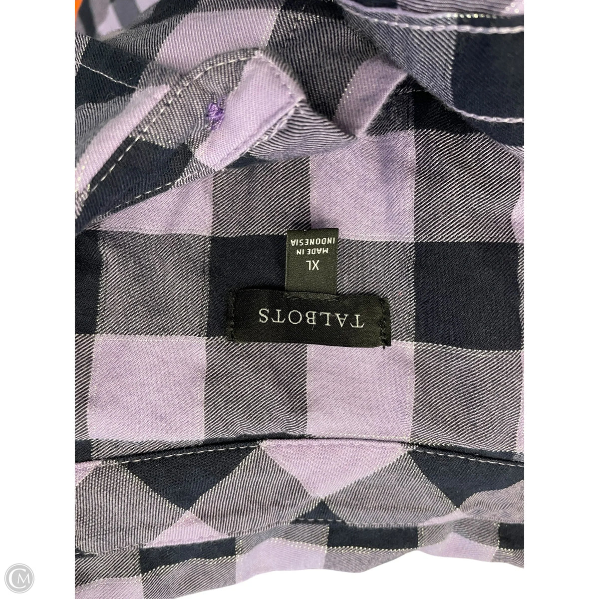 Top Long Sleeve By Talbots In Plaid Pattern, Size: Xl