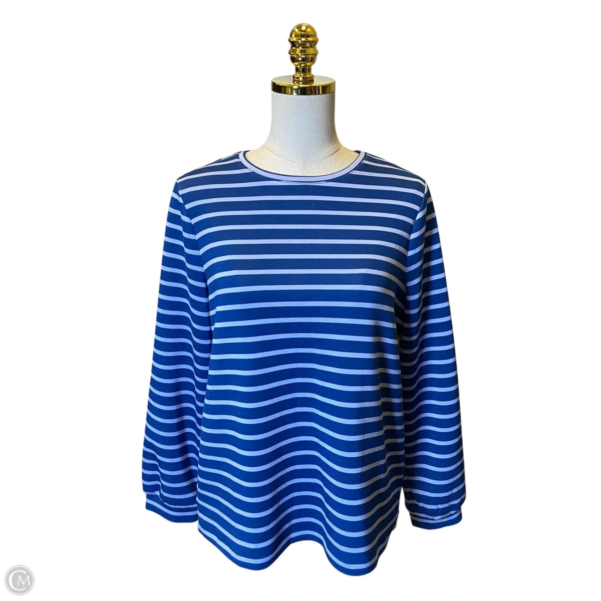 Sweater By Chicos In Striped Pattern, Size: M