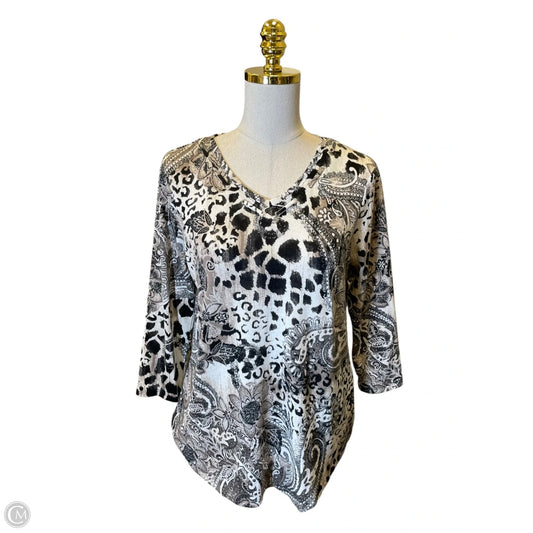 Top 3/4 Sleeve By Chicos In Multi-colored, Size: M