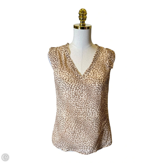 Top Sleeveless By Banana Republic In Animal Print, Size: Xs
